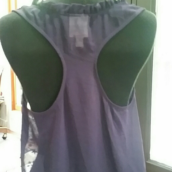 Yaya nom de plume Deep purple sheer tank - Picture 3 of 6